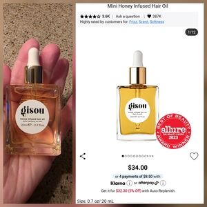 Gisou Honey Infused Hair Oil - 20ml